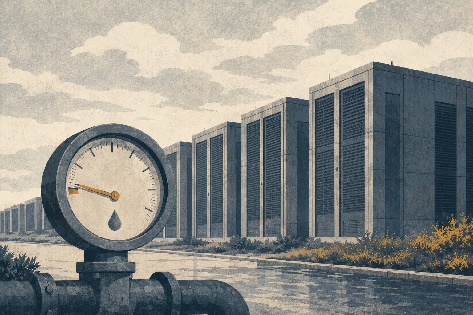 Data center water compliance - illustration, Jake Team LLC