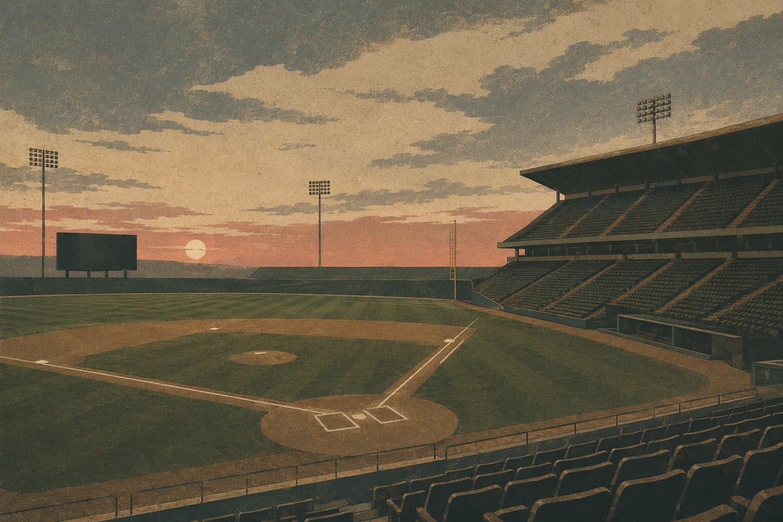 empty stadium - illustration, Jake Team LLC