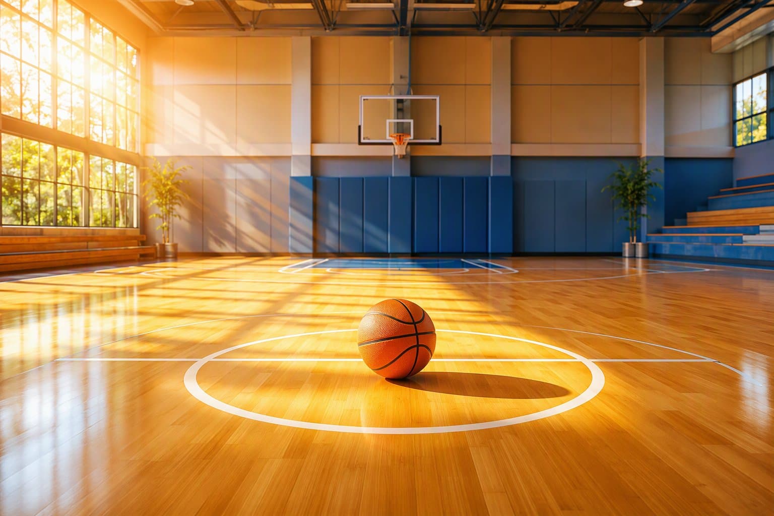 empty basketball court - illustration, Jake Team LLC