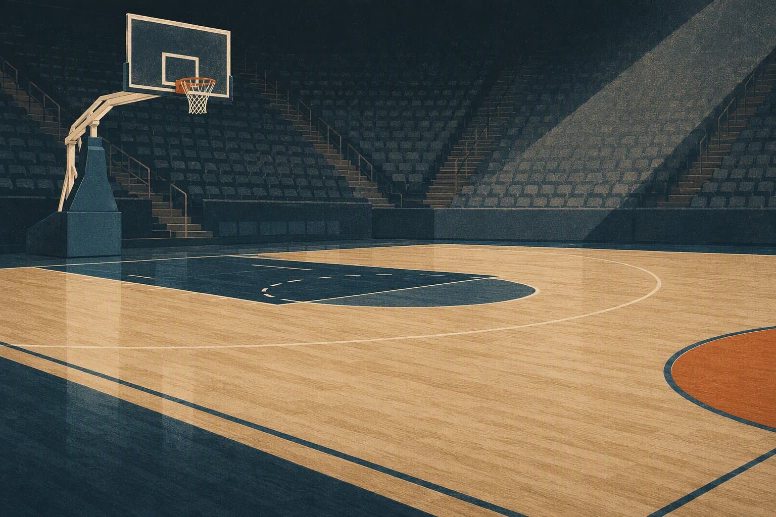 Empty arena court - illustration, Jake Team LLC