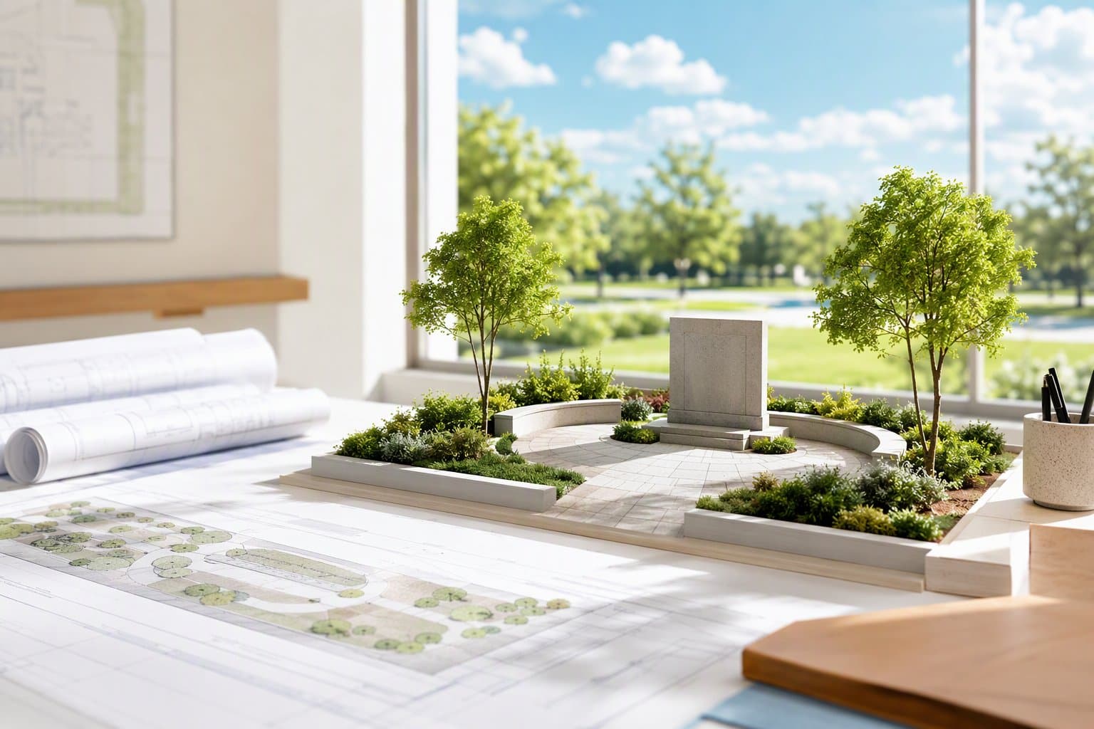 Memorial Plaza Plan - illustration, Jake Team LLC