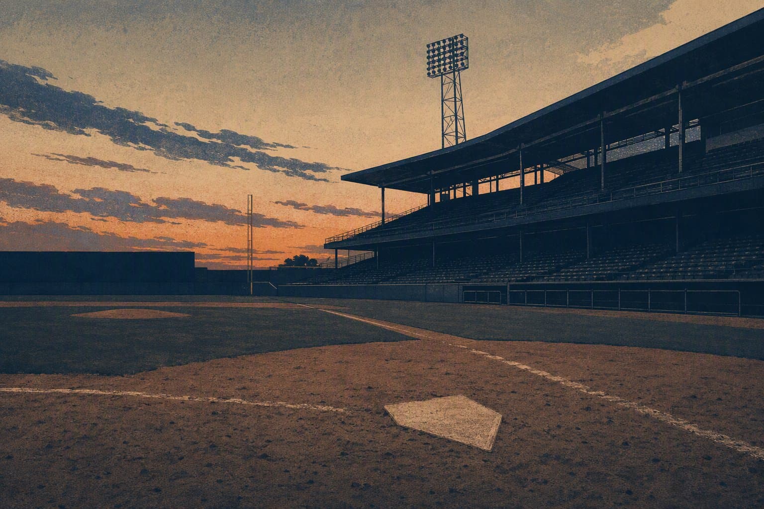 Empty baseball stadium - illustration, Jake Team LLC