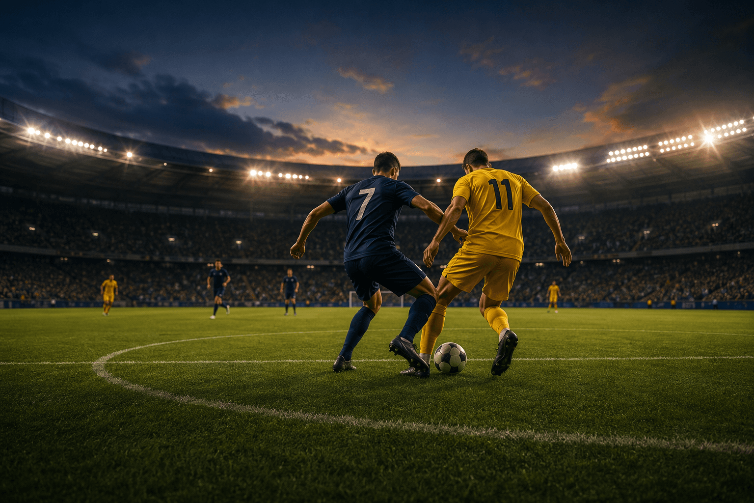 Soccer match night - illustration, Jake Team LLC