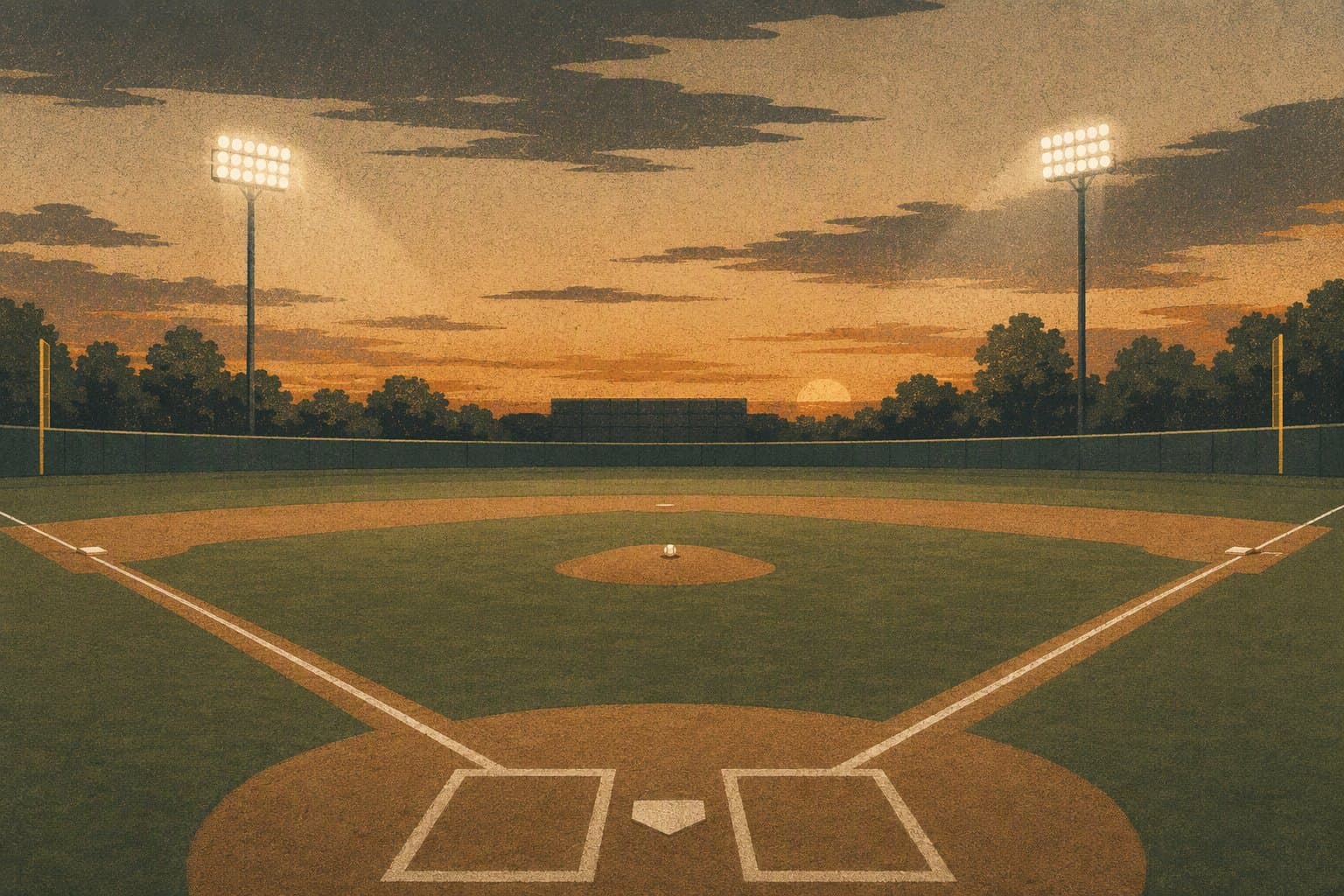 Late season baseball - illustration, Jake Team LLC