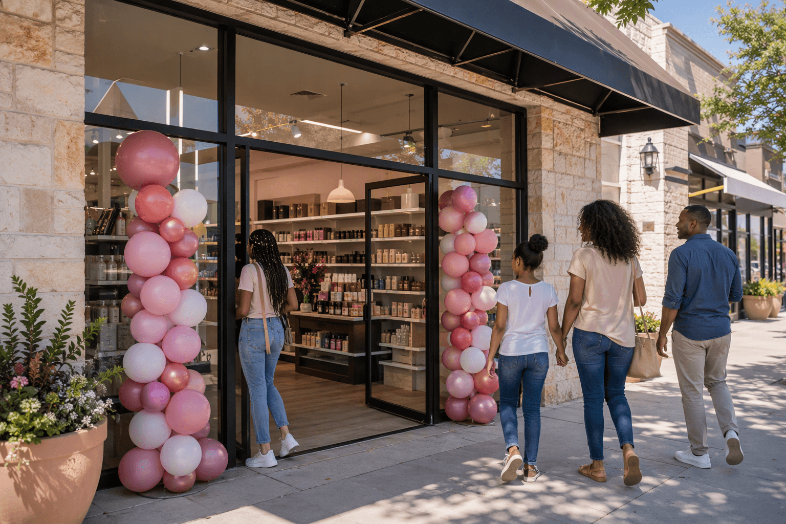 beauty retail storefront - illustration, Jake Team LLC