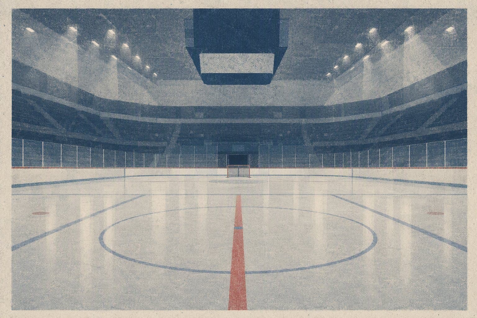 Hockey Arena Silence - illustration, Jake Team LLC