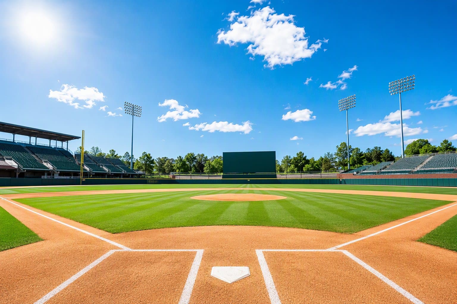 Empty Baseball Stadium - illustration, Jake Team LLC