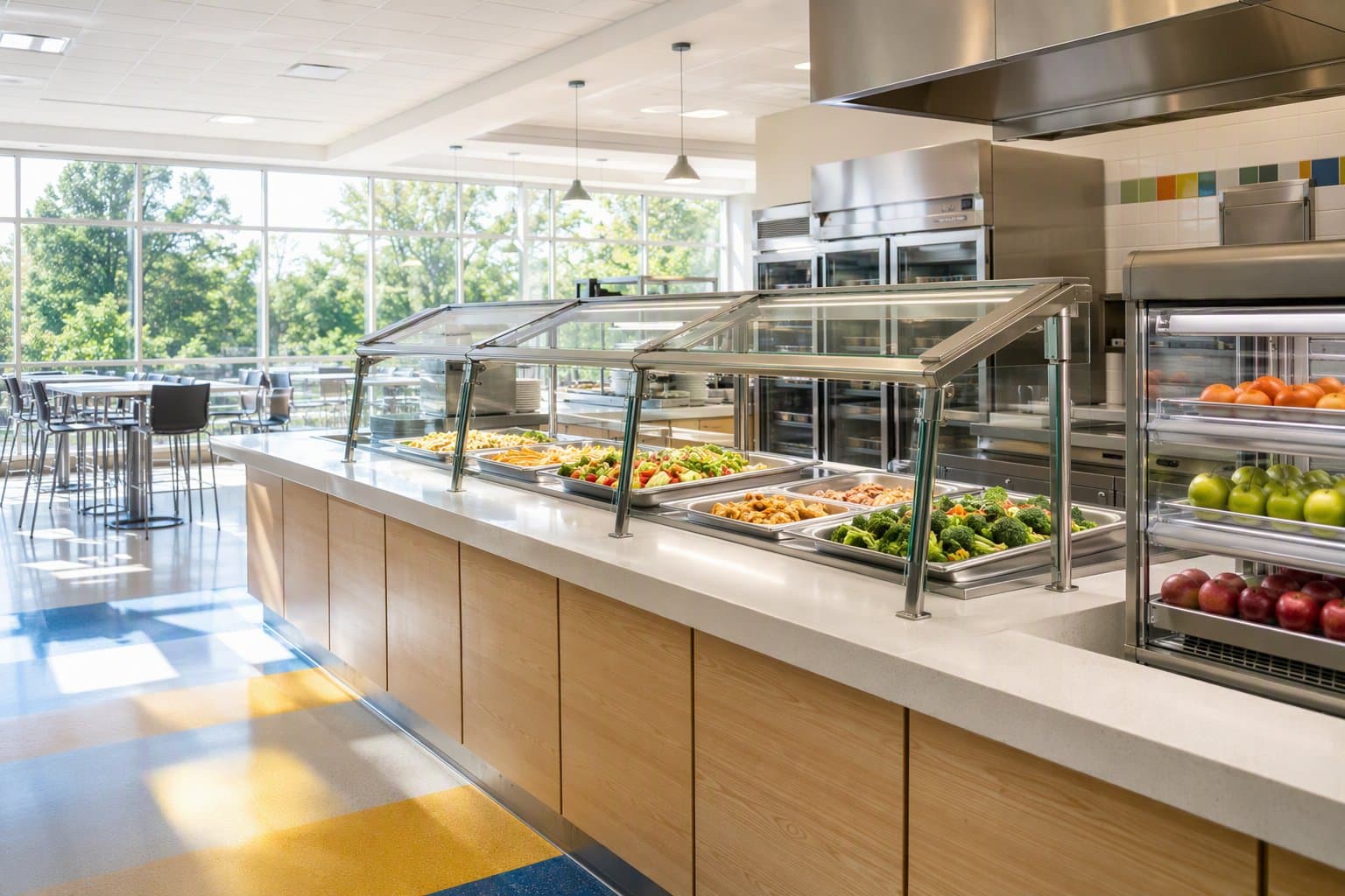 Aubrey High School Cafeteria - illustration, Jake Team LLC