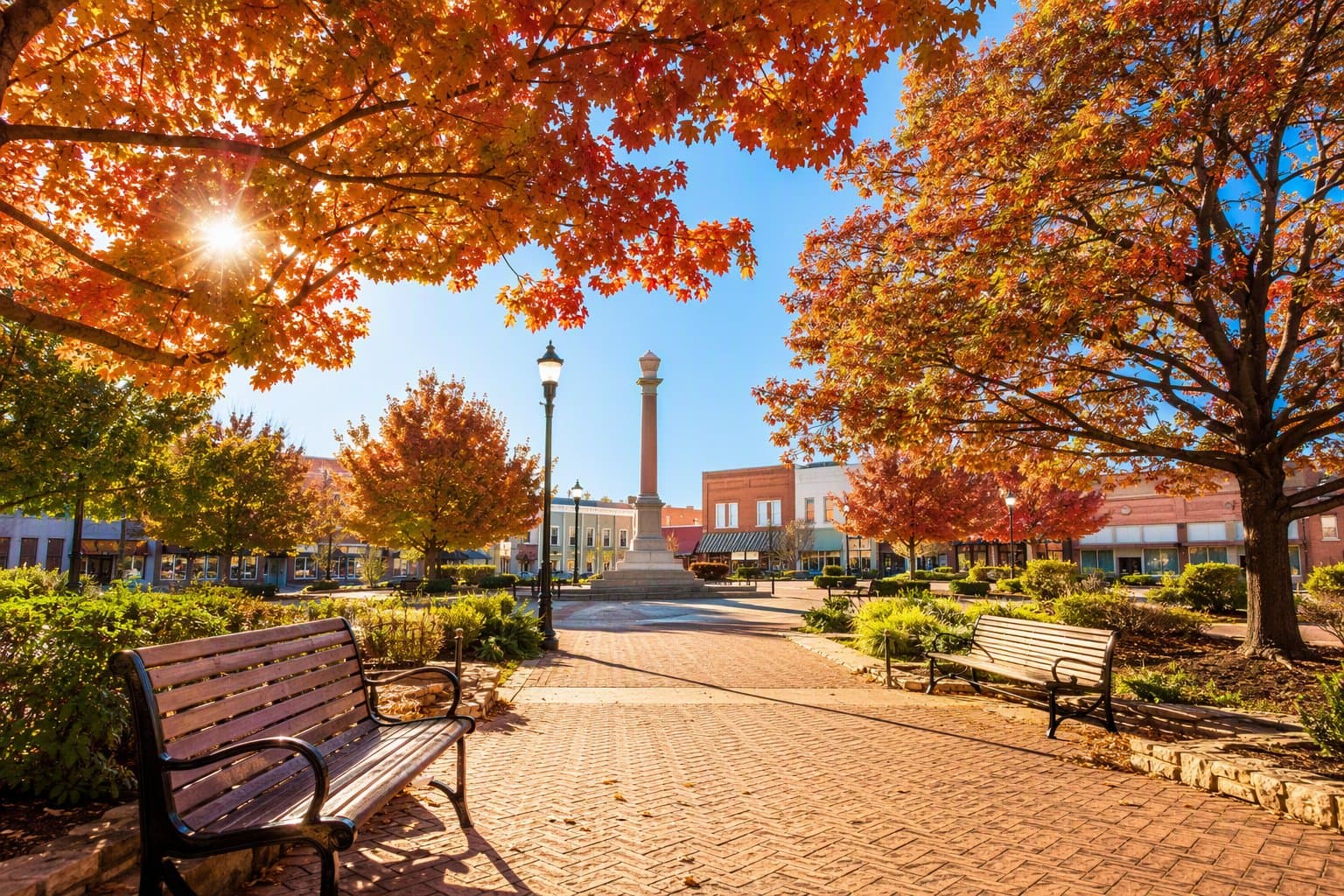 North Texas autumn park - illustration, Jake Team LLC