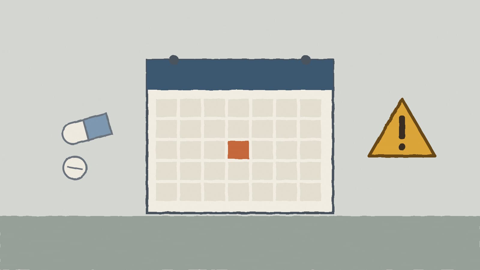 October calendar and warning sign - illustration, Jake Team LLC