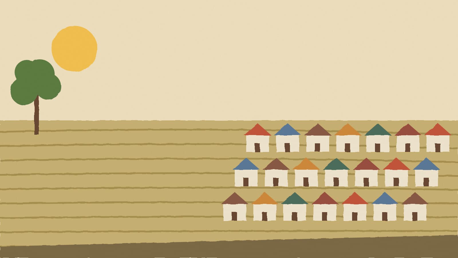 Farmland meets new rooftops - illustration, Jake Team LLC