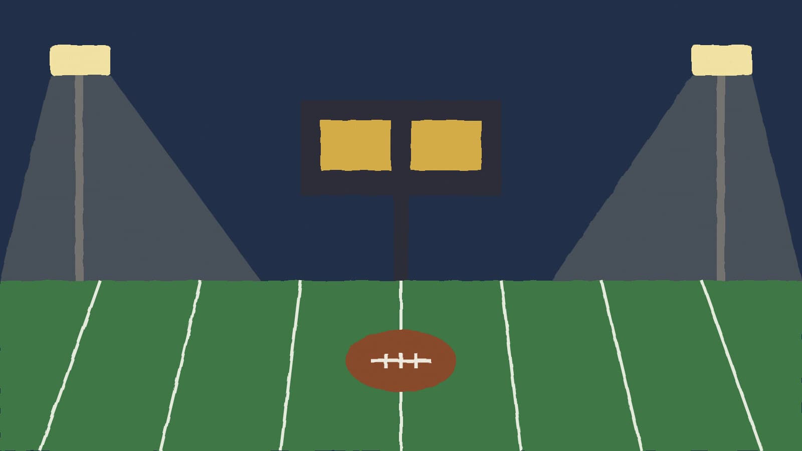 Friday night football field - illustration, Jake Team LLC