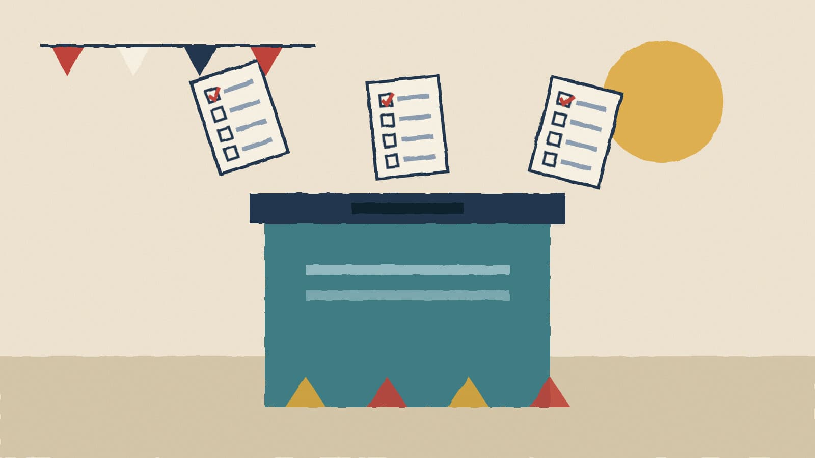 Ballots and ballot box - illustration, Jake Team LLC
