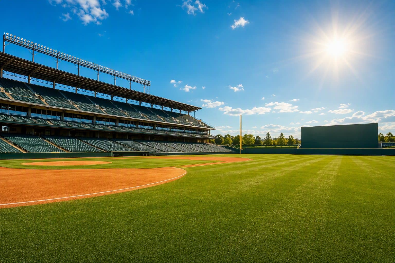 Empty Baseball Stadium - illustration, Jake Team LLC